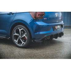 Maxton Design "Racing durability" vložka zadního nárazníku s křidélky pro Volkswagen Polo GTI Mk6, plast ABS bez povrchové úpravy, s černou a červenou linkou Maxton Design "Racing durability" vložka zadního nárazníku s křidélky pro Volkswagen Polo GTI Mk6, plast ABS bez povrchové úpravy, s černou a červenou linkou