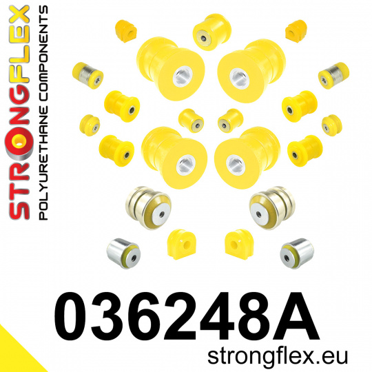 036248A: Strongflex Kompletní sada polyuretanových silentbloků pro zavěšení varianta SPORT