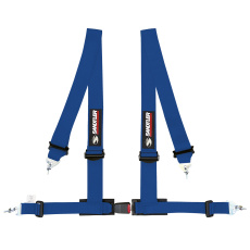Sandtler čtyřbodový sportovní pás SPONSOR s 3" ramenními popruhy a homologací ECE, barva: modrá