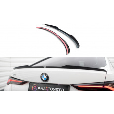 Maxton Design prodloužení spoileru pro BMW i4 G26 M-Pack, černý lesklý plast ABS
