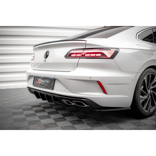 Maxton Design boční difuzory pod zadní nárazník pro Volkswagen Arteon R, černý lesklý plast ABS