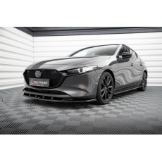 Maxton Design spoiler pod přední nárazník pro Mazda 3 Mk4, černý lesklý plast ABS