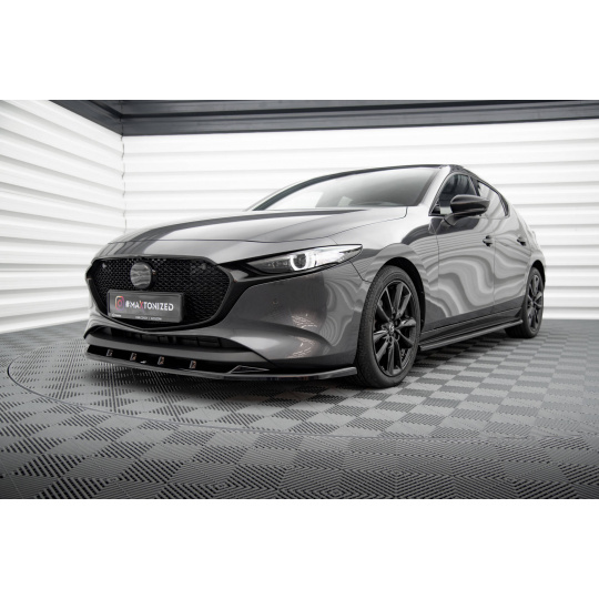 Maxton Design spoiler pod přední nárazník pro Mazda 3 Mk4, černý lesklý plast ABS