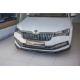 Maxton Design spoiler pod přední nárazník ver.3 pro Škoda Superb Mk3 FL Facelift, černý lesklý plast ABS