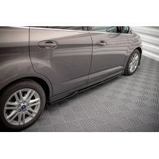Maxton Design difuzory pod boční prahy pro Ford C-max Mk2, černý lesklý plast ABS