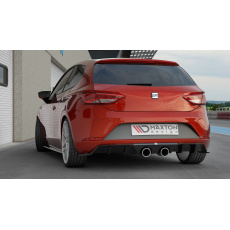 Maxton Design vložka zadního nárazníku ver.2 pro Seat Leon Cupra Mk3 Facelift, černý lesklý plast ABS, Hatchback Maxton Design vložka zadního nárazníku ver.2 pro Seat Leon Cupra Mk3 Facelift, černý lesklý plast ABS, Hatchback