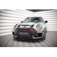Maxton Design spoiler pod přední nárazník ver.2 pro Mini Clubman F54 John Cooper Works, černý lesklý plast ABS