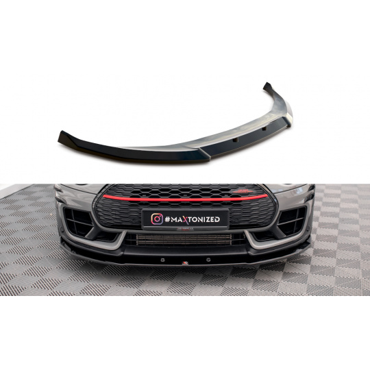 Maxton Design spoiler pod přední nárazník ver.2 pro Mini Clubman F54 John Cooper Works, černý lesklý plast ABS