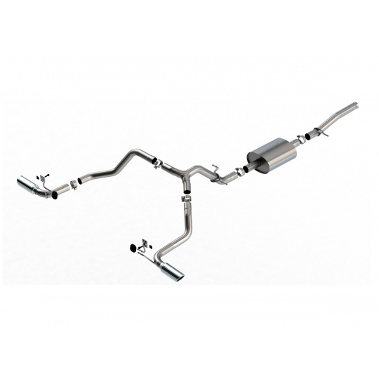 Borla Cat-Back výfukový systém "S-Type" s koncovkami z boku pro Chevrolet Silverado 1500 5,3l RC/SB, WB 126", r.v. 2019-2020