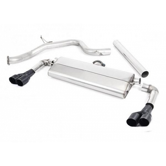 Milltek Sport výfukový systém cat-back bez rezonátoru (hlasitější) pro Seat Leon Cupra 290 3/5-dvéř. Hatch (s GPF/OPF) 2019-2020, GT-80 dvojité černé koncovky