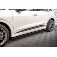 Maxton Design difuzory pod boční prahy pro Audi Q4 e-tron Mk1 Sportback, černý lesklý plast ABS
