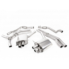 Milltek Sport výfukový systém cat-back (Road+) pro Audi RS4 B9 2.9 V6 Turbo Avant (bez OPF/GPF) 2018-2024, typ koncovek: oválné leštěné