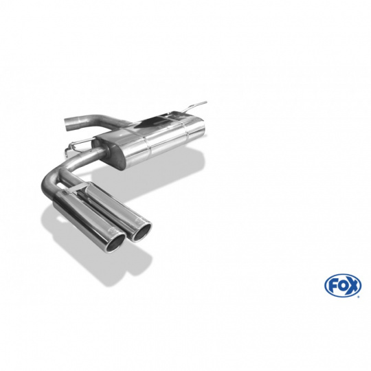 Fox Sportauspuff koncový tlumič výfuku s koncovkou 2x80 Typ 16 pro Audi A3 2012- s motorem 1.8, Limousine mimo S-Line
