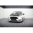Maxton Design spoiler pod přední nárazník ver.5 pro Ford Fiesta ST Mk7 Facelift, černý lesklý plast ABS