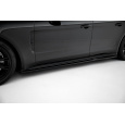 Maxton Design difuzory pod boční prahy ver.2 pro Porsche Panamera 971 E-Hybrid, černý lesklý plast ABS, vč. Turbo S