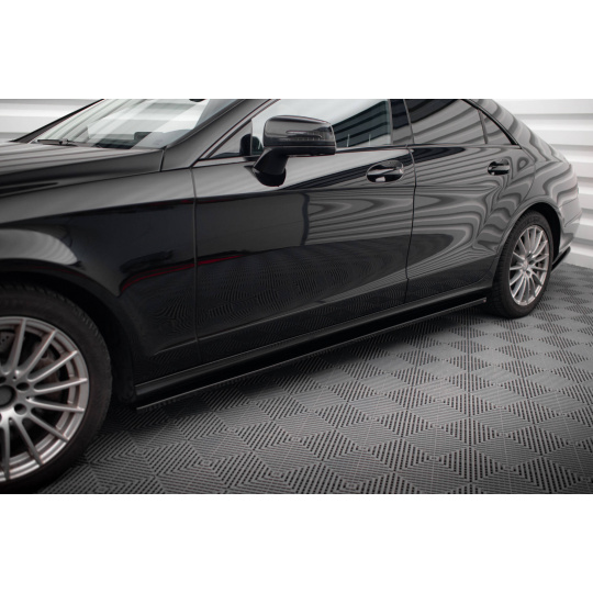 Maxton Design difuzory pod boční prahy ver.2 pro Mercedes CLS C 218/Standard, černý lesklý plast ABS