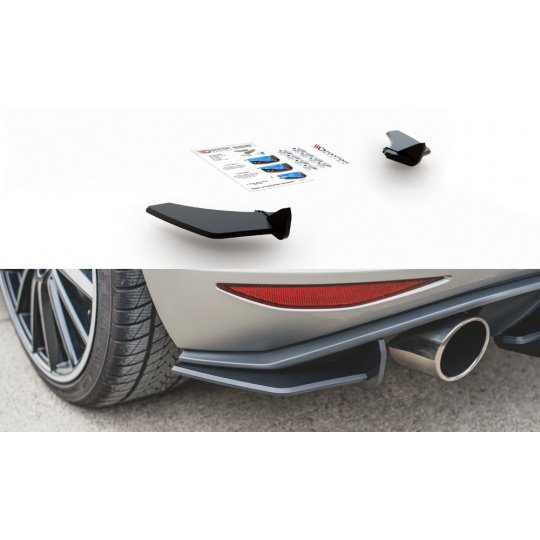 Maxton Design "Racing durability" boční difuzory pod zadní nárazník ver.1 pro Volkswagen Golf GTI Mk7, plast ABS bez povrchové úpravy