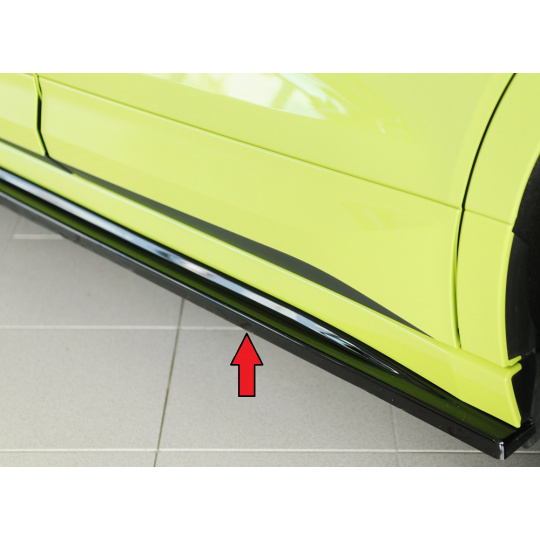 Rieger spoiler pod boční práh mont. strana levá pro Škoda Enyaq iV RS SUV (5AZ), 07/21-, plast ABS lakovaný do černé lesklé barvy