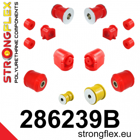 286239B: Strongflex Sada silentbloků předního zavěšení a zadního nosníku