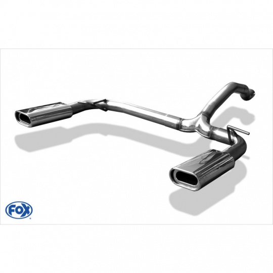 Fox Sportauspuff koncový tlumič výfuku s koncovkou 135x80 Typ 53 na obou stranách pro Mercedes třída M W163 s motorem 2.7 CDI, 3.2, 3.7, 4.0 CDI, 4.3