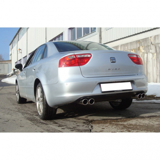 Fox Sportauspuff koncový tlumič výfuku s koncovkou 2x76 Typ 16 na obou stranách pro Seat Exeo 2,0l TFSI s motorem 2.0