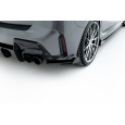 Maxton Design "Street Pro" boční difuzory pod zadní nárazník s křidélky ver.2 pro BMW řada 1 F70, plast ABS bez povrchové úpravy, M135i, s černou a červenou linkou