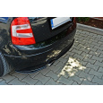 Maxton Design spoiler pod zadní nárazník pro Škoda Fabia RS Mk1, černý lesklý plast ABS