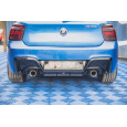 Maxton Design vložka zadního nárazníku ver.1 pro BMW řada 1 F20 M135I, černý lesklý plast ABS, pro jednoduché koncovky na každé straně
