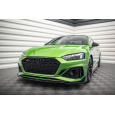 Maxton Design spoiler pod přední nárazník s křidélky ver.1 pro Audi RS5 F5, černý lesklý plast ABS