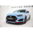 Maxton Design spoiler pod přední nárazník pro Hyundai Veloster N Mk2, černý lesklý plast ABS