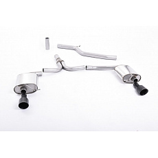 Milltek Sport výfukový systém cat-back Dual-outlet pro Audi A4 3.0 TDi B8 quattro Sedan a Avant 2008-2011, černá koncovka