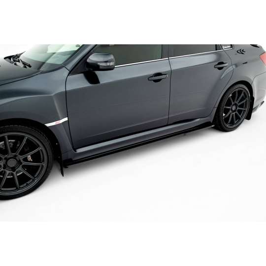 Maxton Design difuzory pod boční prahy pro Subaru Impreza Mk3, černý lesklý plast ABS
