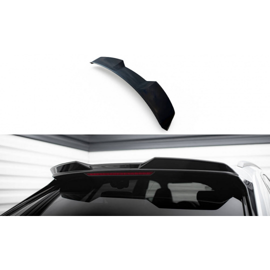 Maxton Design horní prodloužení spoileru 3d pro Audi SQ8 Mk 1, černý lesklý plast ABS