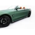 Maxton Design difuzory pod boční prahy pro BMW řada 4 F32, F33, černý lesklý plast ABS, Cabrio / Coupe