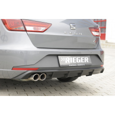 Rieger vložka zadního nárazníku pro Seat Leon FR 5F 5-dvéř. (ST/Combi) před faceliftem, plast ABS bez povrchové úpravy, pro dvojitou koncovku vlevo Rieger vložka zadního nárazníku pro Seat Leon FR 5F 5-dvéř. (ST/Combi) před faceliftem, plast ABS bez povrchové úpravy, pro dvojitou koncovku vlevo