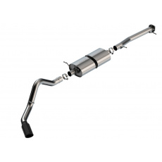 Borla Cat-Back výfukový systém "S-Type" pro Chevrolet Silverado 2500/3500, 6,6L V8, 2WD/4WD, 4-dvéř. CC/SB (6'8''), 158,9" WB, r.v. 2020-2024, typ koncovek: černé