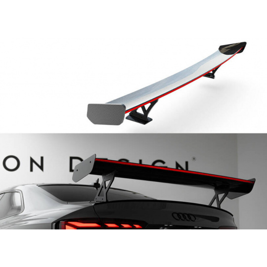 Maxton Design zadní křídlo s LED světlem V.1 pro Audi RS5 F5, F5 FL, materiál pravý karbon, Coupe