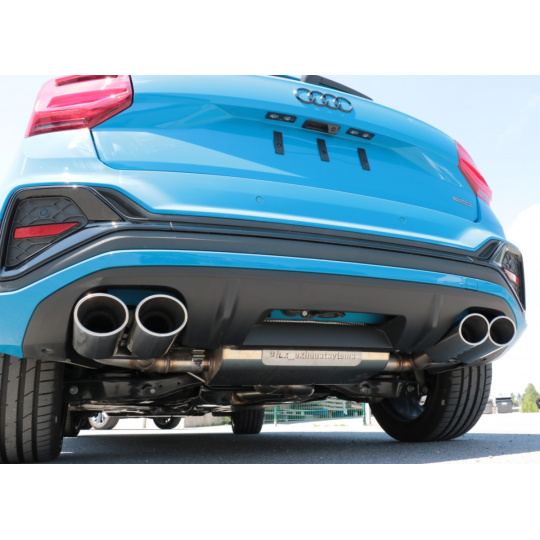 Fox Sportauspuff koncový tlumič výfuku s koncovkou 2x115x85 Typ 32 na obou stranách pro Audi Q2 2019- s motorem 2.0