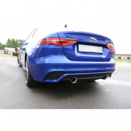 Fox Sportauspuff koncový tlumič výfuku s koncovkou 1x100 Typ 25 na obou stranách pro Jaguar XE s motorem 2.0