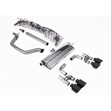 Milltek Sport výfukový systém OPF/GPF Back Golf R Style - Road+ pro Volkswagen Golf Mk8 GTi (Golf R Style Quad Outlet - 245ps s OPF/GPF) 2020-2024, typ koncovek: GT-115 černé