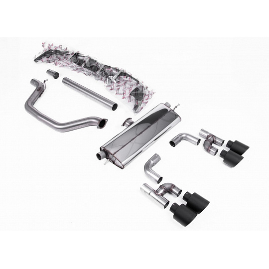 Milltek Sport výfukový systém OPF/GPF Back Golf R Style - Road+ pro Volkswagen Golf Mk8 GTi (Golf R Style Quad Outlet - 245ps s OPF/GPF) 2020-2024, typ koncovek: GT-115 černé Milltek Sport výfukový systém OPF/GPF Back Golf R Style - Road+ pro Volkswagen Golf Mk8 GTi (Golf R Style Quad Outlet - 245ps s OPF/GPF) 2020-2024, typ koncovek: GT-115 černé