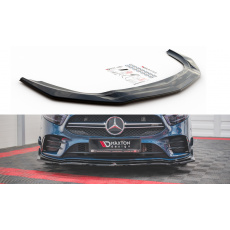 Maxton Design spoiler pod přední nárazník ver.1 pro Mercedes třída A W177 A35 AMG, černý lesklý plast ABS