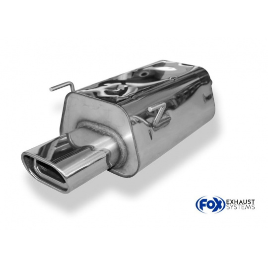 Fox Sportauspuff koncový tlumič výfuku s koncovkou 135x85 Typ 53 pro Honda Civic Mk7 s motorem EU7, EU8
