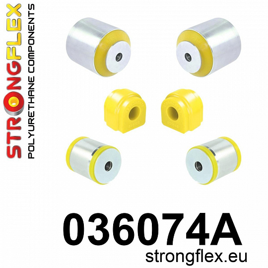 036074A: Strongflex Sada silentbloků předního zavěšení varianta SPORT 036074A: Strongflex Sada silentbloků předního zavěšení varianta SPORT