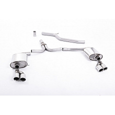 Milltek Sport výfukový systém cat-back Quad Outlet pro Audi A4 2.0 TDi B8 177PS quattro Sedan a Avant 2009-2011, dvojitá leštěná koncovka