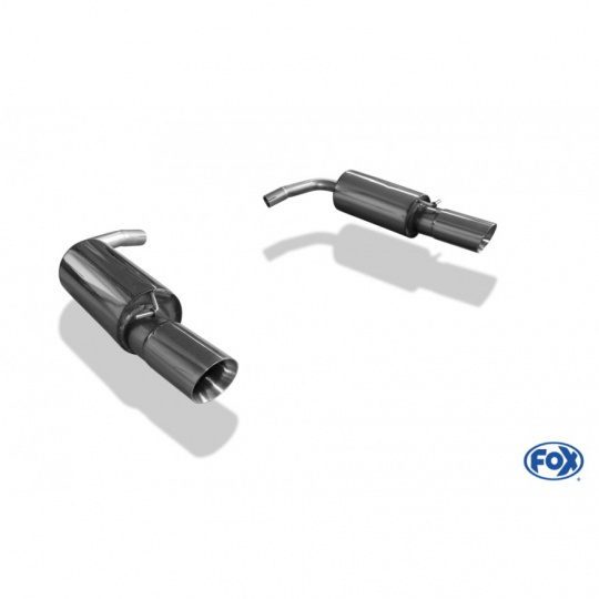 Fox Sportauspuff koncový tlumič výfuku s koncovkou 1x100 Typ 25 na obou stranách pro Mini Clubman R55 2007- s motorem 1.6