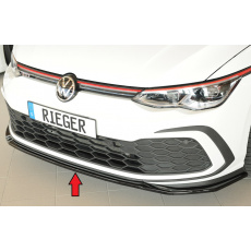 Rieger lipa pod přední nárazník pouze pro GTI / GTD / GTE pro Volkswagen Golf 8 GTI 5-dvéř., 08/20-, plast ABS lakovaný do černé lesklé barvy Rieger lipa pod přední nárazník pouze pro GTI / GTD / GTE pro Volkswagen Golf 8 GTI 5-dvéř., 08/20-, plast ABS lakovaný do černé lesklé barvy