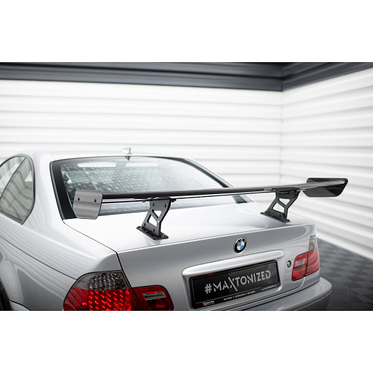 Maxton Design zadní křídlo s úzce rozkročenými držáky pro BMW řada 3 E46, E46 Facelift, pravý karbon