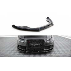 Maxton Design spoiler pod přední nárazník ver.2 pro Audi A5 8T, černý lesklý plast ABS, S-Line