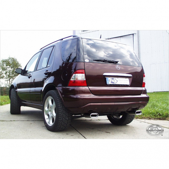 Fox Sportauspuff koncový tlumič výfuku s koncovkou 135x80 Typ 53 na obou stranách pro Mercedes třída M W163 s motorem 2.7 CDI, ML 270